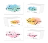 90 Pièces Cartes de Remerciement Commande Petites Entreprises,Mini 3 Styles Merci,Merci Thank You for Supporting my Small Business