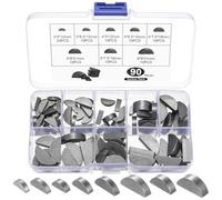 90 Pièces Clavette Demi Lune, Assortiment de Clavettes, Cales à Ressort Demi-lune, Clés Métalliques pour Poulie de Volant Moteur à Clavette Parallèle, Clés de Vilebrequin (3-4-5-6 mm)