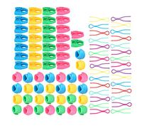 90 pièces de fil de canette, pinces en silicone et clips de fixation en plastique, fournitures de couture réutilisables pour organiser les bobines, empêchent l'effilochage et les