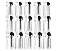 90 Pièces Flacon Compte-gouttes Vide en Verre Transparent 1ml 2ml | Rechargeable, Étanche et Facile à Transporter, Bouchon Plastique, pour Huile Essentielle, Parfum et Aromathérapie