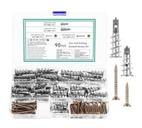 90 Pièces M4 Chevilles pour Plaques de Plâtre avec Vis Autoforeuse, Autoperceuses en Métal, Fixations Métalliques pour Cavités Béton Briques