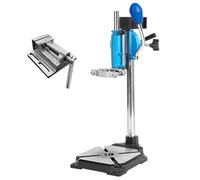 90° Rotatif Supports pour Perceuse, avec Mâchoires Plates, Plage de Serrage : 25-60 mm, Support de Base en Fonte, Profondeur Perçage 50 mm, au Bricolage et aux Réparations Professionnelles (bleu)