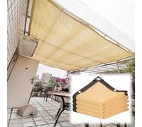 90% Sunblock Shade Cloth Beige Shade Netting, 1m 2m 4.0m 6m 7m 8m 10m 12m 15m Jardin Ombre Maille Bâche pour Couverture Végétale, Serre, Poulailler, One Color, 6x7m(20x23ft)