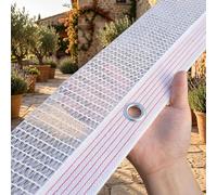 90% Voile D'ombrage Rectangulaire 2x3 3x3 Blanc Toile Pergola 4x3 Toile Ombrage avec Œillets, Auvent Imperméable UV Protection, Toile Ombrage pour Jardin Terrasse Extérieur(7.5x8m)