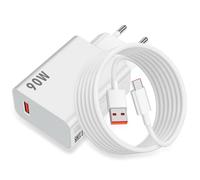 90 W Chargeur et 2 mètres Câble pour Xiaomi Poco X7 Pro 5G F7 F6 Hypercharge Turbo Adaptateur 6A Charge Rapide Câble USB C pour Xiaomi 15 15T Pro 14Pro 13 Ultra XiaoMi Redmi Note 15Pro+ Turbo 4 3
