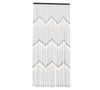 90 x 195 cm - Rideau de perles en bois de bambou - Ouverture de porte - Fil de coton et polyester - Peut être utilisé comme rideau de porte, décoration murale