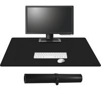 90 x 50 cm Leather Desk Mat,Desk Writing Pad,Large Gaming Mouse Pad,Waterproof Desk Blotting Pads for Office and Home (Black)