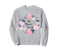 90 Years Loved 90th Birthday Floral 90 Year Old Men Women Sweatshirt