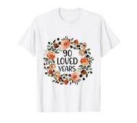 90 Years Loved 90th Birthday Funny 90 Year Old Women's T-Shirt