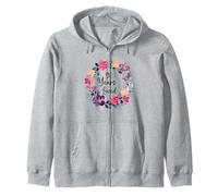 90 Years Loved Floral 90th Birthday Men Women Anniversary Sweat à Capuche