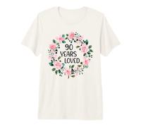 90 Years Loved Women Men 90 Years Old Cool 90th Birthday T-Shirt Haut de Gamme