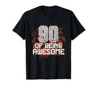 90 Years Of Being Awesome Basket-ball 90 Ans Anniversaire T-Shirt