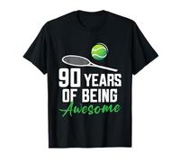 90 Years Of Being Awesome Tennis 90 Ans Anniversaire Homme T-Shirt