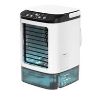 900 ml Climatiseur Portable Sans Tuyau, Réservoir D'eau 900ml,Avec Glacière Climatisation 3 Vitesses de Vent et 7 Lumières LED Mini Climatiseur Portable Pour La Maison Et Le Bureau