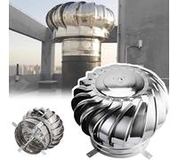 900 mm - Hotte d'échappement de toit en acier inoxydable 304, entretoise interne, double roulement, coupe-vent, alimentée par le vent et le flux d'air, pas de consommation