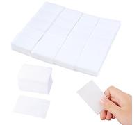 900 Pcs Lingettes à Ongles Non Pelucheux, Lingettes Nettoyantes Non Pelucheuses, Colle à Ongles DéMaquillant Feuille De Coton pour Nail Art Ongle Enlever de Vernis à Ongles UV Gel (Blanc)