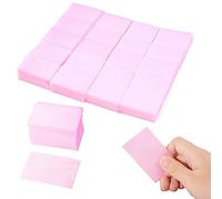 900 Pcs Lingettes à Ongles Non Pelucheux, Lingettes Nettoyantes Non Pelucheuses, Colle à Ongles DéMaquillant Feuille De Coton pour Nail Art Ongle Enlever de Vernis à Ongles UV Gel (Rose)