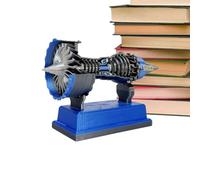 900 Turbofan Engine Model - Simulated Functional Aircraft Engine Kit with LED Lights & Throttle Control - 3D Printed Mechanical STEM Science Toy for Teens, Adults & Aviation Collectors - Des