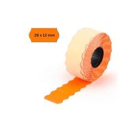 9000 étiquettes leuchtorange, pour étiqueteuse de main 1 lignes, permanent, 26 x 12 mm, 6 rouleaux = 9000 étiquettes [E1-leuchtorange] de epo52