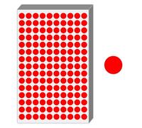 9000 Pieces, 12mm - Gommettes Rouges Autocollantes Rondes - Rouge