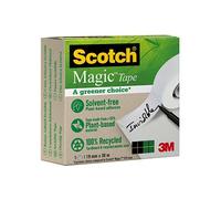 Scotch Ruban adhésif Magic invisible, transparent 19 mm x 30 m, 1 rouleau