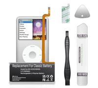 900mAh Batterie pour iPod 5ème/6ème/7ème Génération Video Classic A1136 A1238, Batterie Modèle 616-0232, 5ème 30GB, 6ème 80GB 6.5" 120GB, 7ème 160GB avec Kits de Réparation
