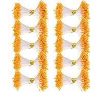 900pcs tige artificielle Gypsum couleur orange double-end simulation bouquet faites accessoires (1mm (14#))