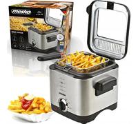 Adler Friteuse profonde pour capacité de 1,5 litre avec 900 W Power MS 4910 Argenté MS 4910