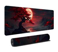900x400 Tapis de Souris Ordinateur Portable Joueur Art Japonais Grand Format Confortable Bords Cousus Base Gomme Tapis de Jeu pour PC et Clavier