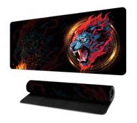 900x400 Tapis de Souris Ordinateur Portable Joueur Art Japonais Grand Format Confortable Bords Cousus Base Gomme Tapis de Jeu pour PC et Clavier