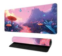 900x400 Tapis de Souris Ordinateur Portable Joueur Art Japonais Grand Format Confortable Bords Cousus Base Gomme Tapis de Jeu pour PC et Clavier