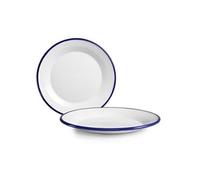 Ibili Assiette plate 901124 acier émaillé blanc 24 cm