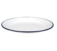 ibili Assiette plate 901128 en acier émaillé vitrifié blanche 28 cm