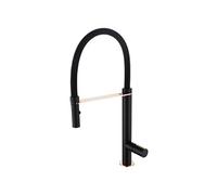 9014274 Exil mitigeur évier à douchette mobile noir et or rose