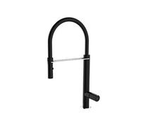 9014281 Exil mitigeur évier à douchette mobile noir et façon inox