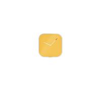 Leitz Horloge murale et de table 90170019 – à quartz, carrée jaune