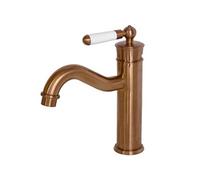 Essebagno Leeds mitigeur lavabo bas rétro cuivre brossé
