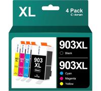 903 XL Remplacement Compatible Cartouche pour HP 903XL Pack pour HP 903 XL pour HP Officejet 6950 6960 pour Officejet Pro 6970 6960 All-in-One Imprimante (Noir Cyan Magenta Jaune, 4-Pack)