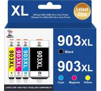 903XL Ink Cartridge Compatible with HP 903XL Pack of 4 Cartridges for OfficeJet 6950, 6960, 6970
