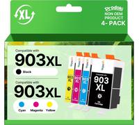903Xl Ink Cartridges Replacement For 903 Xl Cartridge For Officejet 6950 6960, For Officejet Pro 6960 6970 Printer (Pack Of 4, Black, Cyan, Magenta, Yellow)