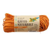[9040] folia Raphia naturel, 50 g, orange