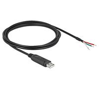 90428 Câble USB 2.0 Câbles, USB A Mâle Plaqué Or 2m Noir DELOCK