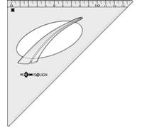 [904645-5] JPC CREATIONS Lot de 5 Equerres ISOLIGN en plastique Incassable 45...