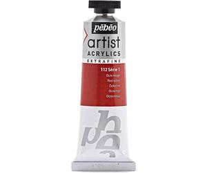 [906-112] Pébéo Tube 37 ml Peinture Artist Acrylics Extra fine OCRE ROUGE