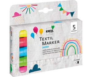 [90719] KREUL Set de 5 Feutres textile médium "Junior"