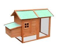 9079NOUVE]PET Poulailler cottage multi-équipement 4 à 8 poules,Clapier Cage pour poulets d’Extérieur Bois de pin massif et sapin 170