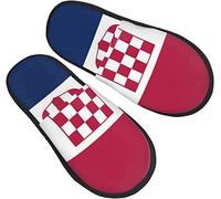 908 Chaussons Femme Homme Drapeau De La Croatie Maison Pantoufles Chaude Hiver Pantoufles Antidérapant Chaussures Pour Extérieur Hôtel Intérieur L