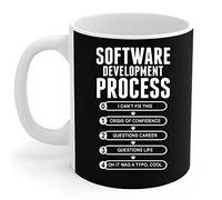 908 Mug Tasse À Café En Céramique Tasses À Thé Cadeaux Fantaisie Noël 330ml Programmeur - Programmation Amusante De Processus De Développement De Logiciels