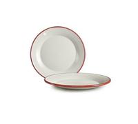 Ibili Assiette plate 908122 en papier blanc/rouge 22 x 22 x 2 cm