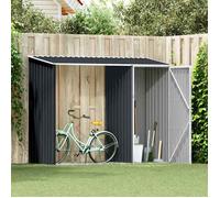 [90823]Abri à bois de jardin Anthracite 245x98x159 cm Acier galvanisé,Poids:27.64 Kg